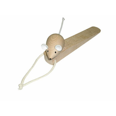 Natural Wooden Mouse Doorstop - Choice of style