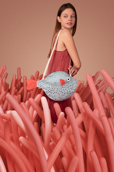 Pufferfish Bag - Aqua Blue