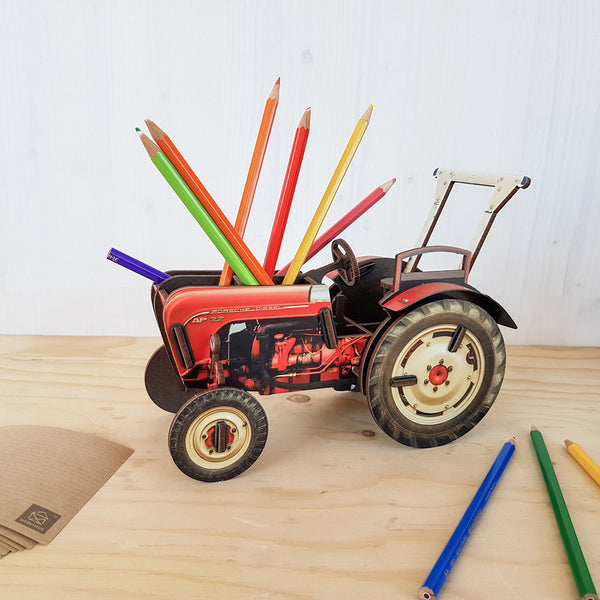 Red Porsche-Diesel AP22 Tractor Pen Pot