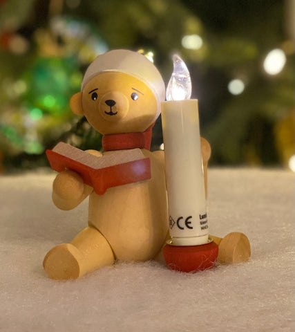 Teddy with book and candle