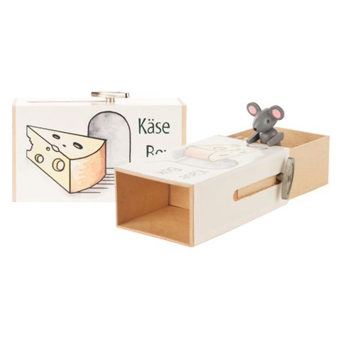 Sliding Cheese Music Box with Mouse