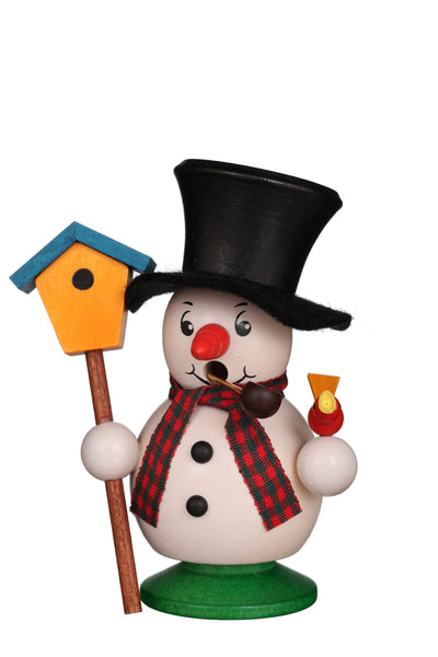 Snowman with Birdhouse (colourful)