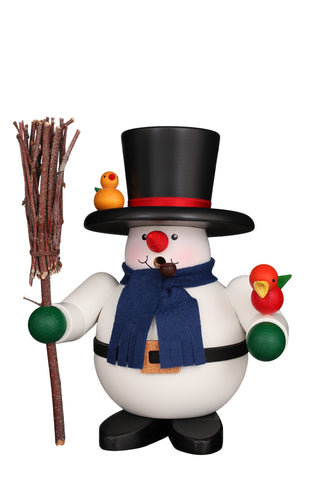 Snowman with broom