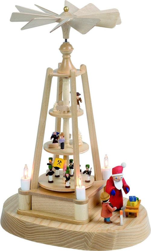 Electric Christmas Seiffen Scene Pyramid