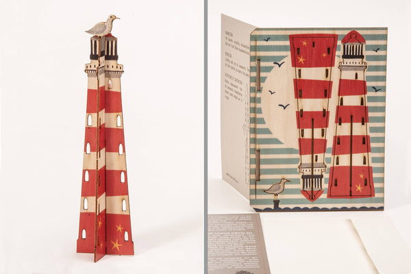 Lighthouse 3D decorative greeting card