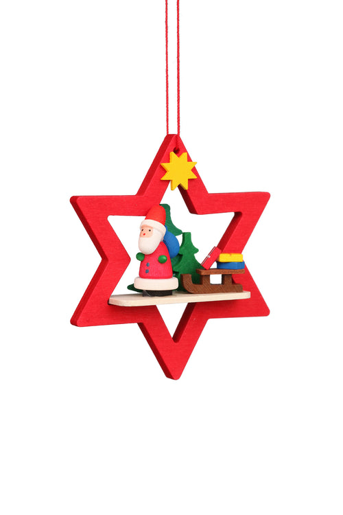Santa in a Red Star