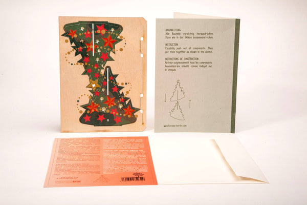 Christmas Tree 3D deco greeting card
