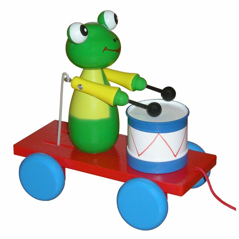 Pull along Frog with Drum