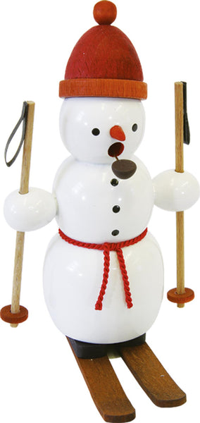 Skiing Snowman Incense Smoker