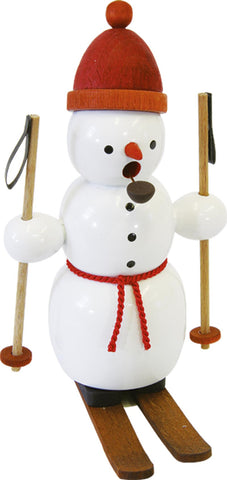 Skiing Snowman Incense Smoker