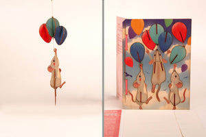 Mouse 3D Decorative Greeting Card