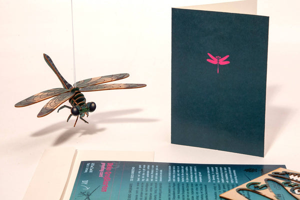 Dragonfly 3D decorative greeting card