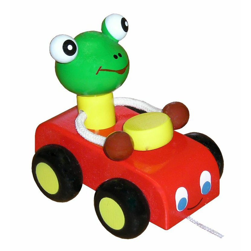 Pull along Frog in a Car