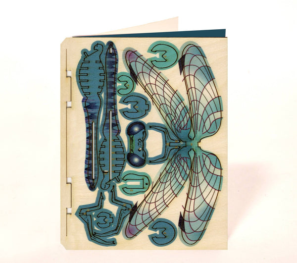 Dragonfly 3D decorative greeting card