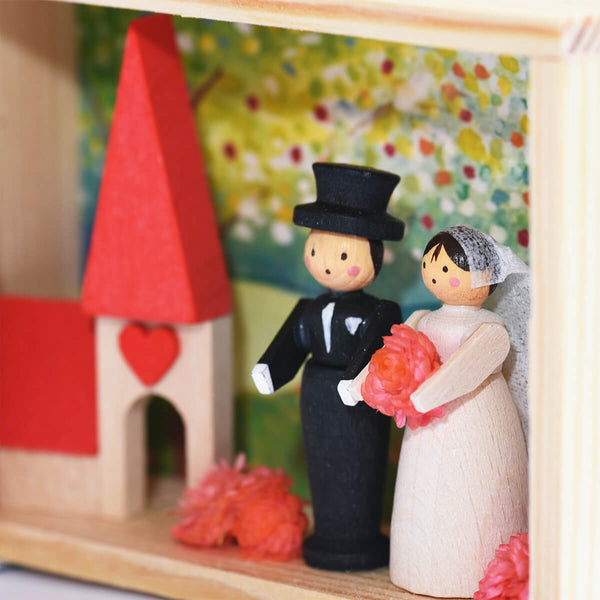 Bride & Groom Matchbox Scene