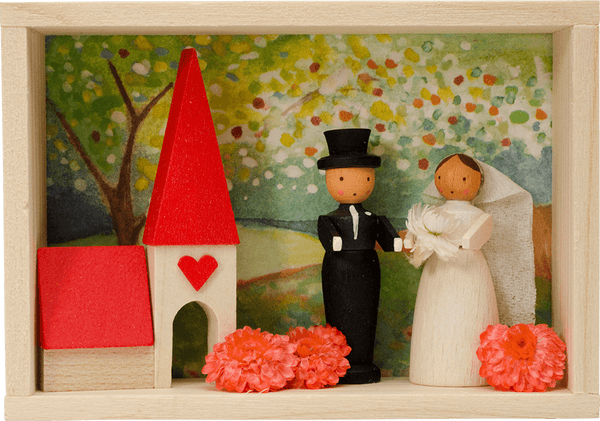 Bride & Groom Matchbox Scene