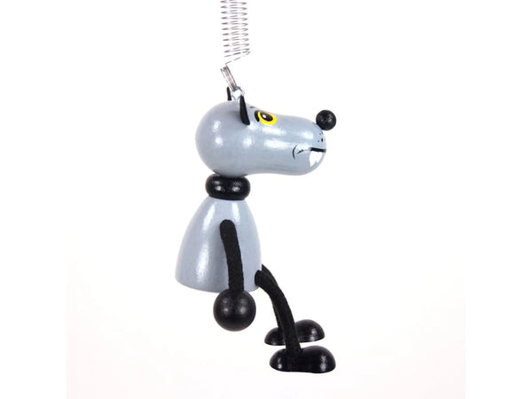 Wooden Figure on a Spring - Wolf