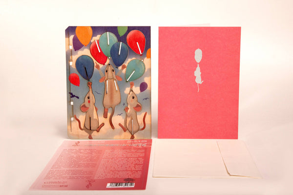 Mouse 3D Decorative Greeting Card