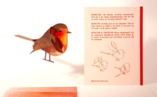 Robin 3D decorative greeting card