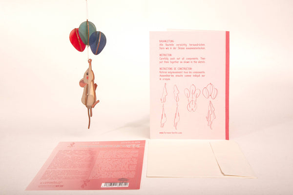 Mouse 3D Decorative Greeting Card