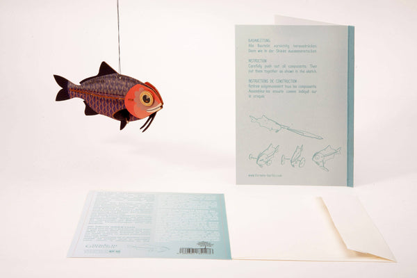 Fish 3D decorative greeting card