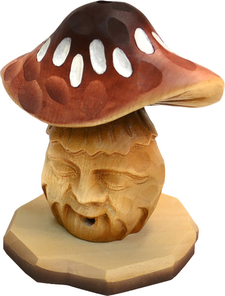 Carved Mushroom (12cm) Incense Smoker