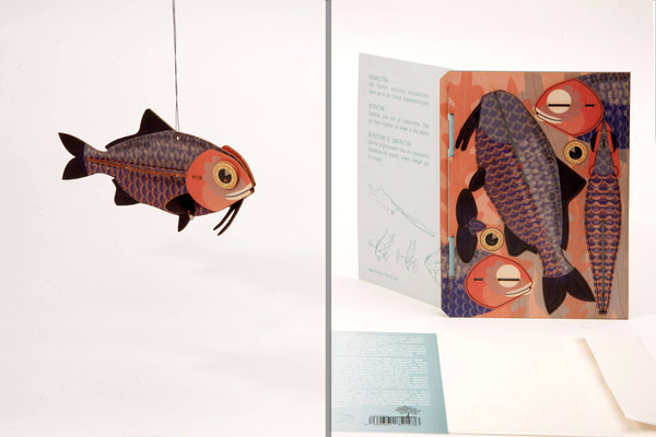 Fish 3D decorative greeting card