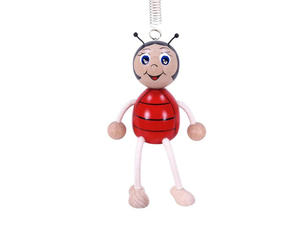 Wooden Figure on a Spring - Ladybird