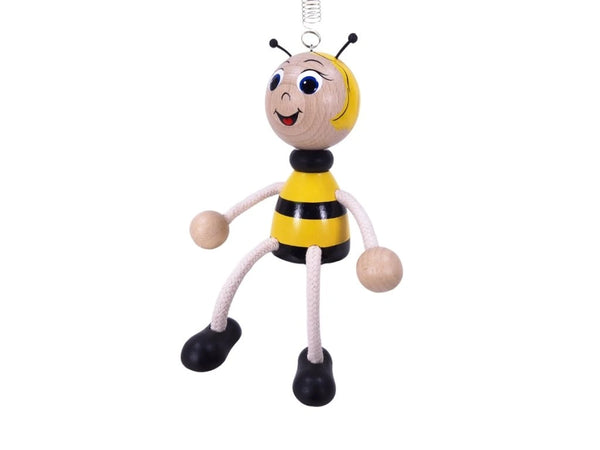 Wooden Figure on a Spring - Honey Bee