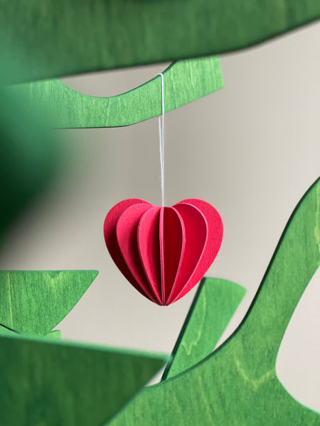 Heart 4.5cm (6 pack) - Bright Red