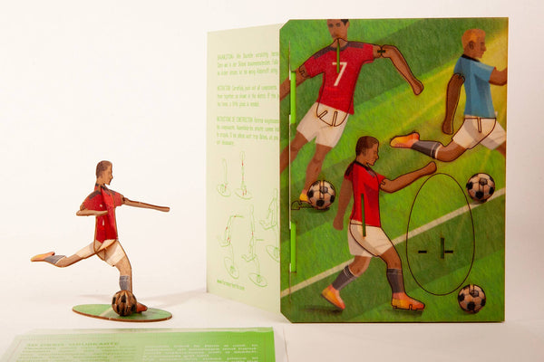 Football player 3D decorative greeting card