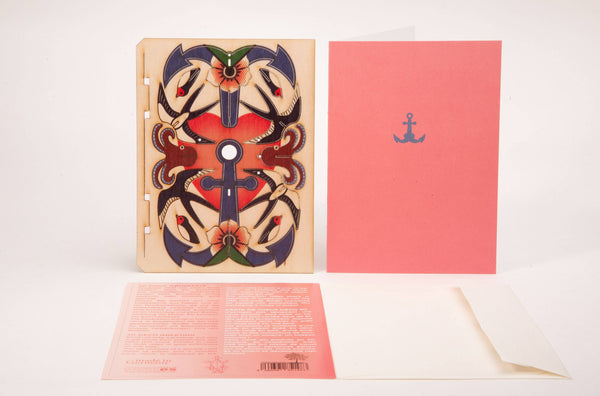 Anchor 3D decorative greeting card