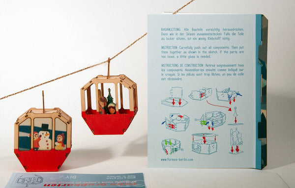 Cable Car 3D decorative greeting card