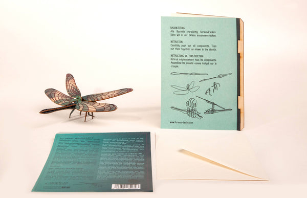 Dragonfly 3D decorative greeting card