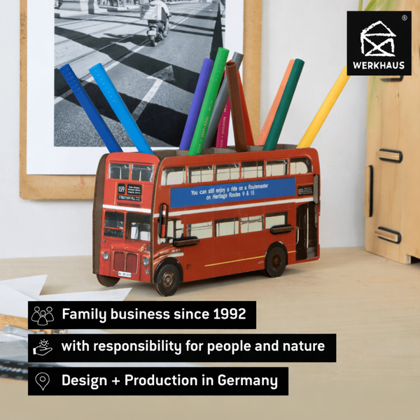 Double Decker Bus Pen pot