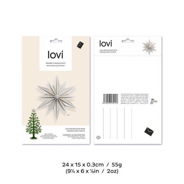 Decor Star 10cm Translucent White