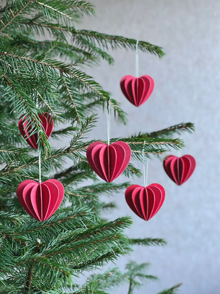 Heart 4.5cm (6 pack) - Bright Red
