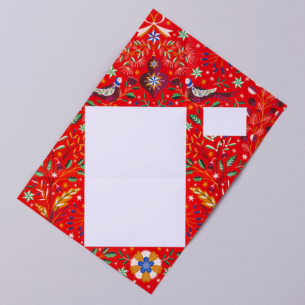 Festive Pigeon Letter Paper 6-pack