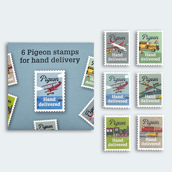 Hand Delivery Stamps for Pigeon Letters 6-pack