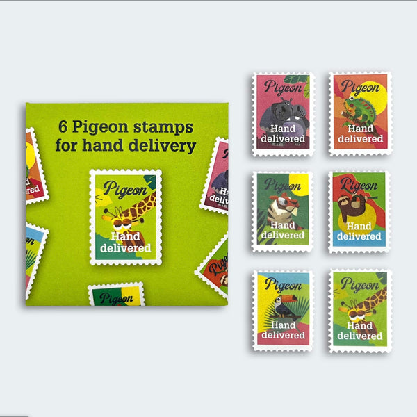 Hand Delivery Stamps for Pigeon Letters 6-pack