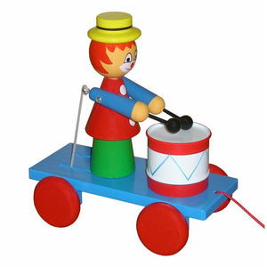 Pull along Clown with Drum