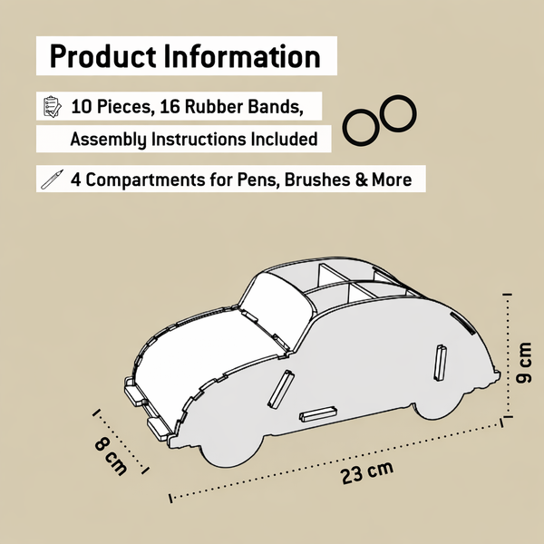 VW Beetle Pen Pot - Choice of Colour