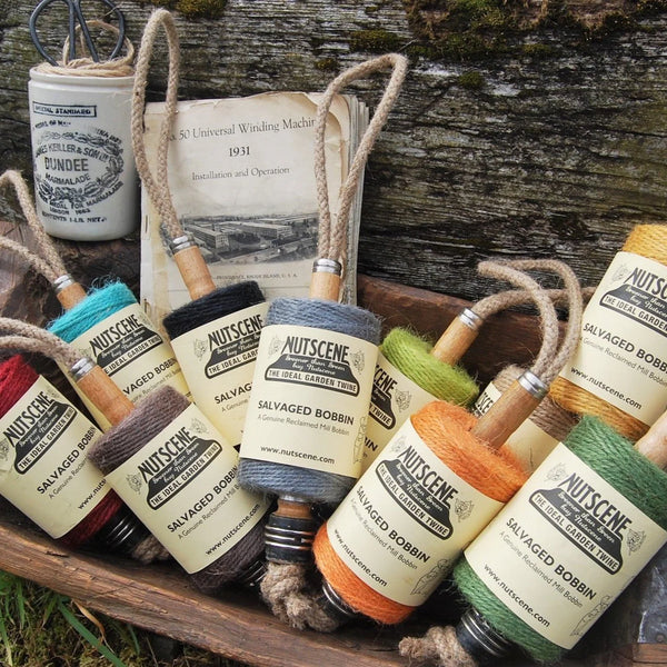 Nutscene - Salvaged Lancashire Mill Bobbin with Twine