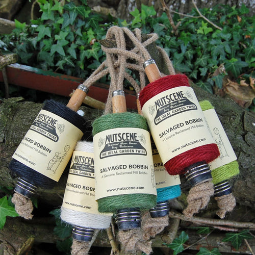 Nutscene - Salvaged Lancashire Mill Bobbin with Twine