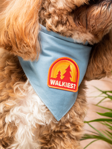 Walkies? iron-on patch for dogs