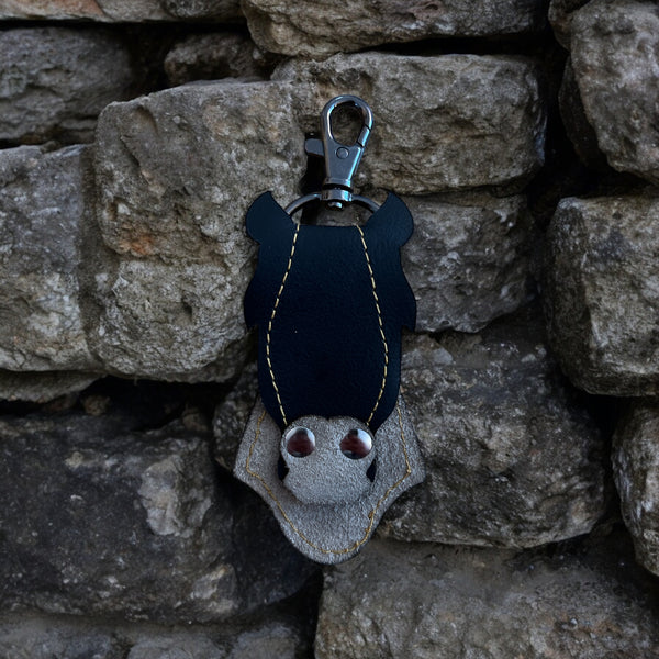 Recycled Leather Animal Head Keyring - Choice of Design