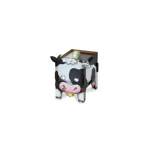 Cow-shaped night light on a white background