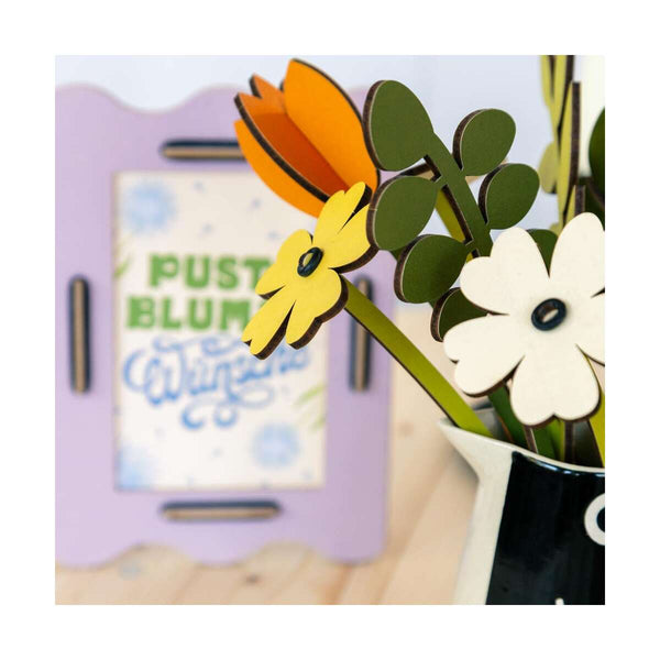 Everlasting Wooden Spring Flower Bouquet