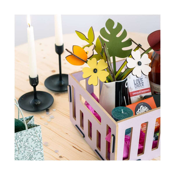 Everlasting Wooden Spring Flower Bouquet