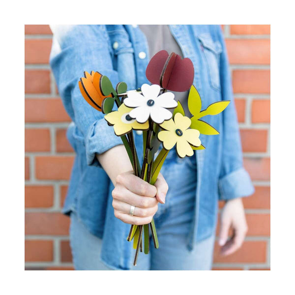 Everlasting Wooden Spring Flower Bouquet